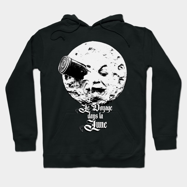 Le Voyage dans la Lune Hoodie by Hiraeth Tees